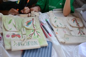 Das Resultat der kreativen Rucksack-Bemalung